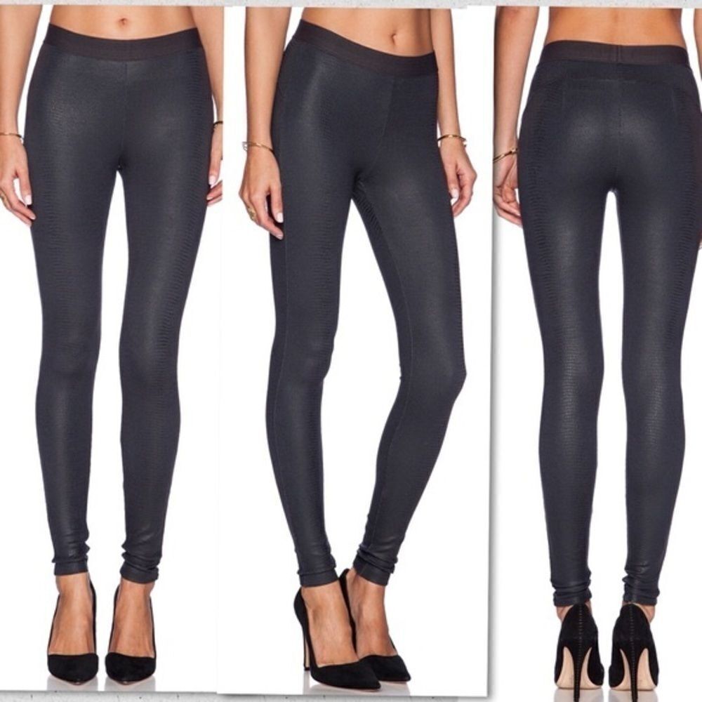 David Lerner Barlow Lizard Print Leggings Black XS